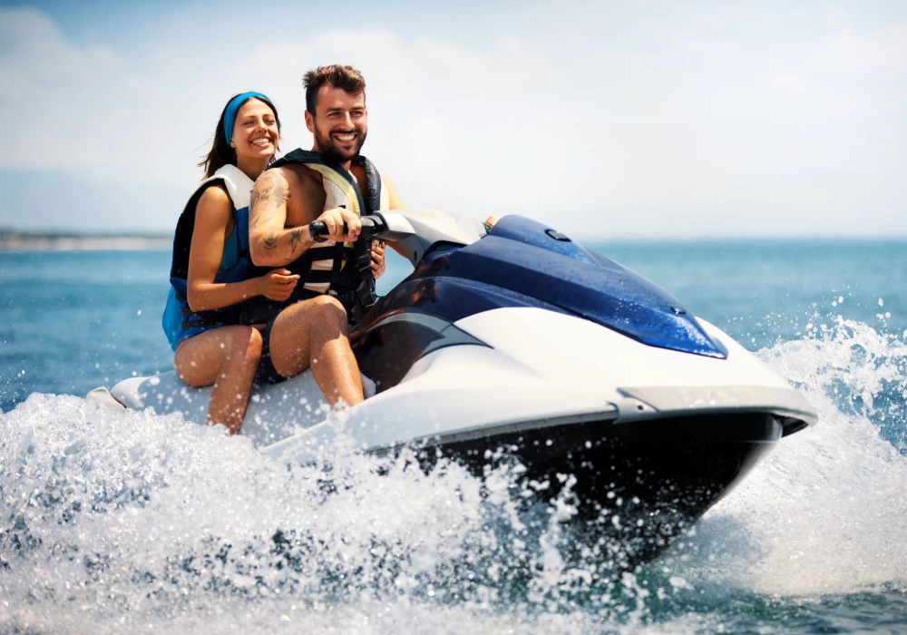Couple on jet ski